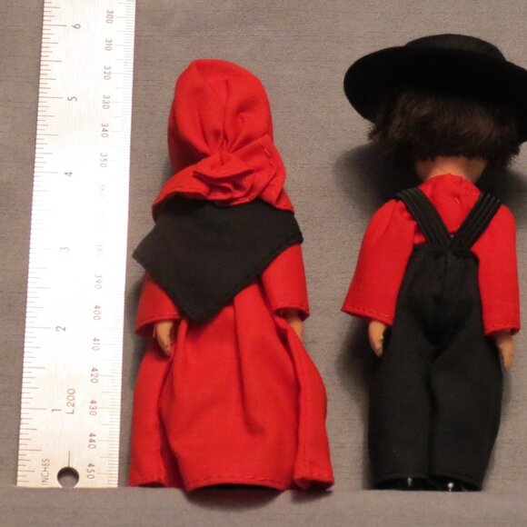 1960's Lancaster County Pennsylvania Amish Boy and Girl Mini Doll Set  - Picture 5 of 5